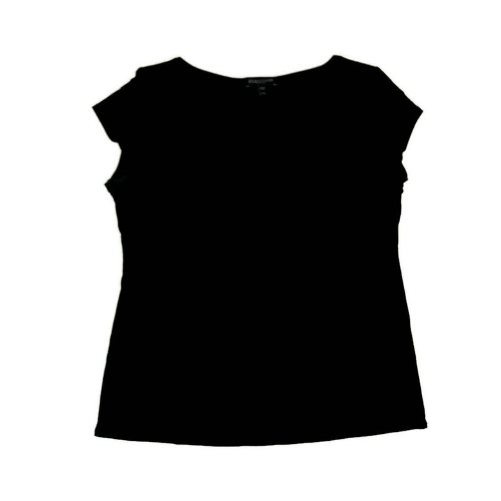 Eileen Fisher - 100% SIlk Black Crewneck Shirt PM